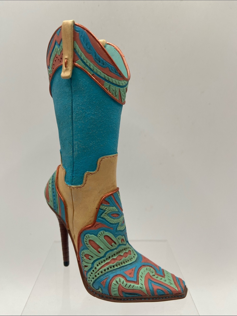 Just The Right Shoe by Raine Paisley West Miniature Boot Figurine Collectible